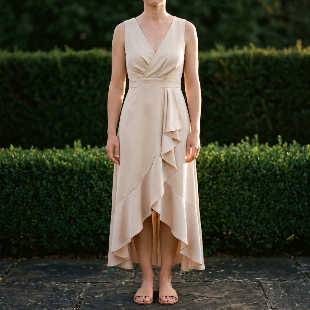 Willa Wrap Dress - Women's Sleeveless Asymmetric Maxi Dress
