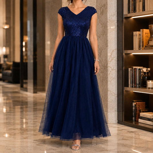 Francesca-Faye Sequin Maxi Dress - Women's Party Dress