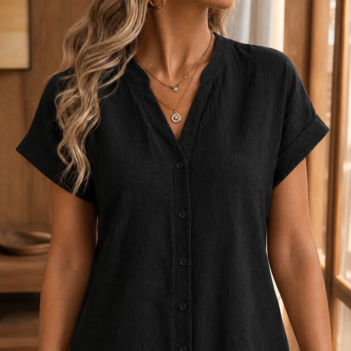 Lola-Grace Relaxed Shirt Dress - Cotton Women's Dress