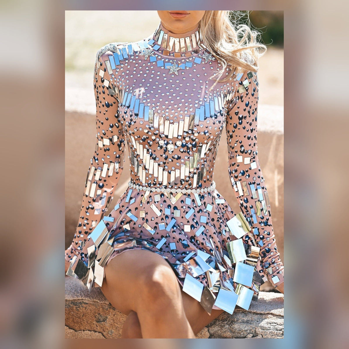 Cleo Crystal Mini Dress - Embellished Women's Party Dress
