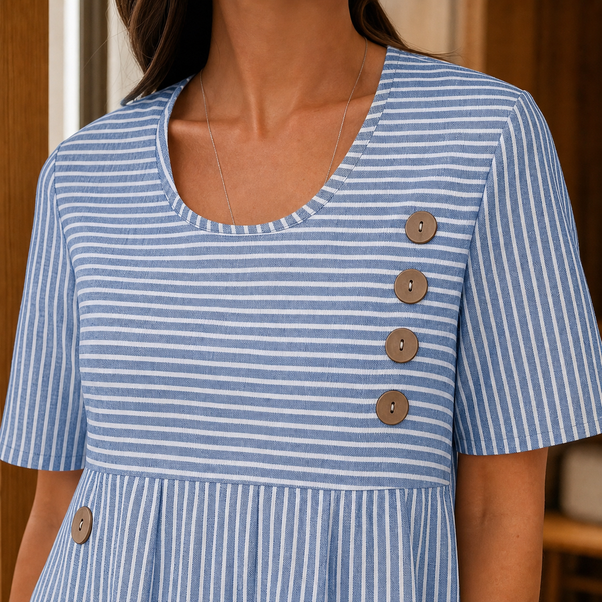 Tatiana-Louise Striped Midi Dress - Women's A-Line Dress