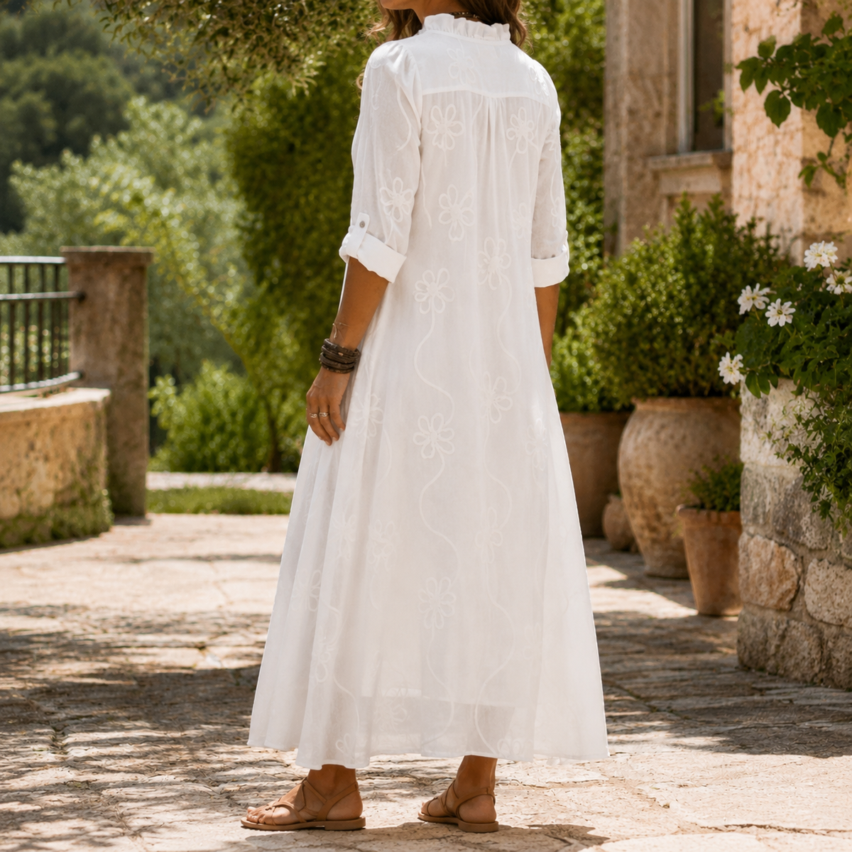 Eloise-Kate Embroidered Maxi Dress - Women's A-Line Dress