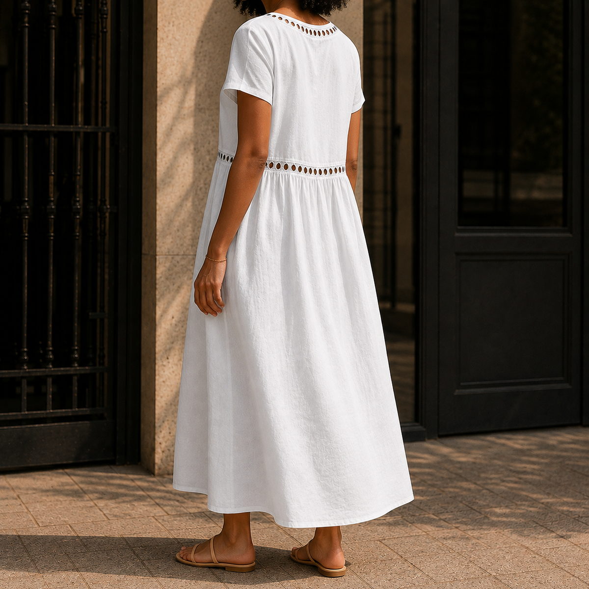 Valentina-Claire Empire Dress - Women's Midi Dress