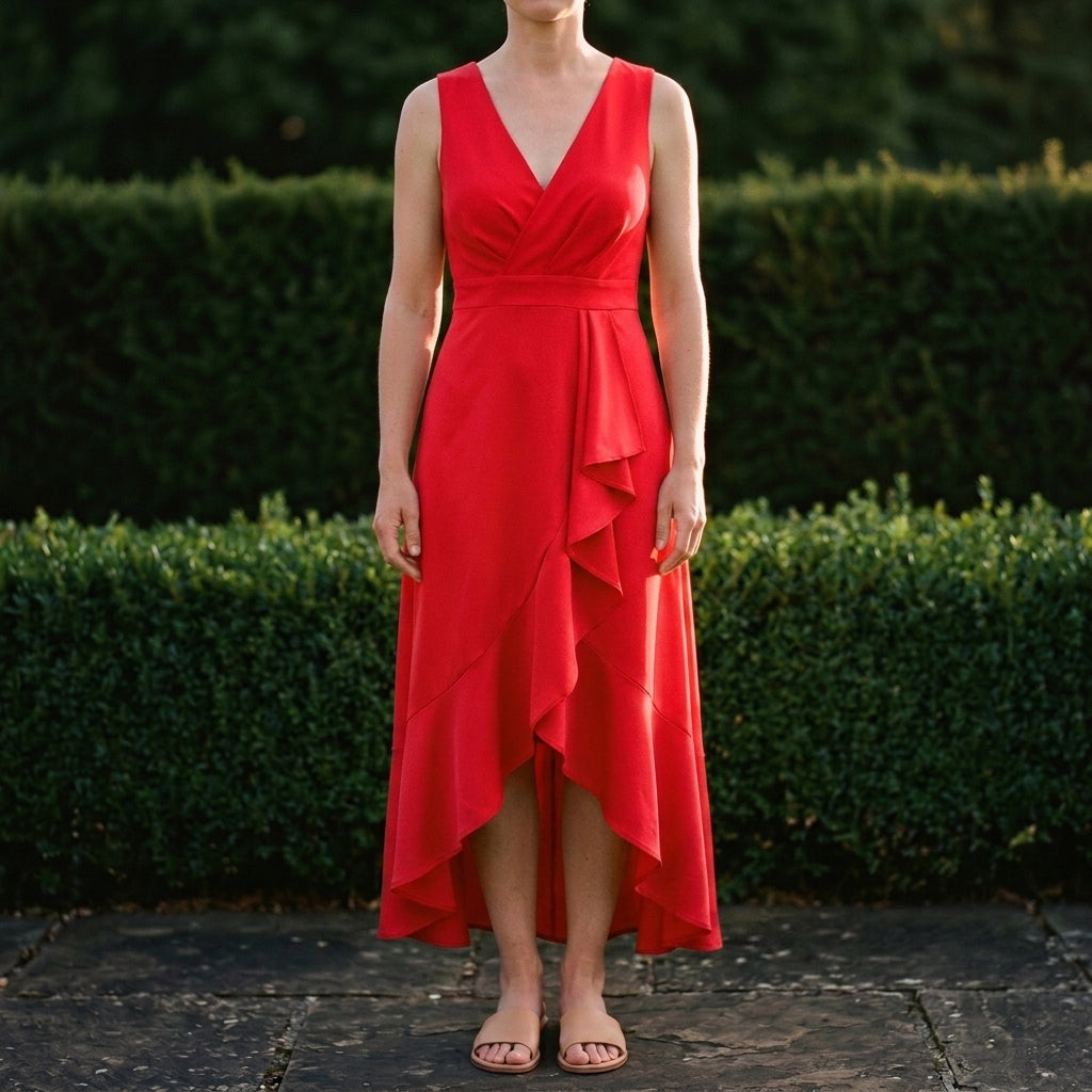 Willa Wrap Dress - Women's Sleeveless Asymmetric Maxi Dress