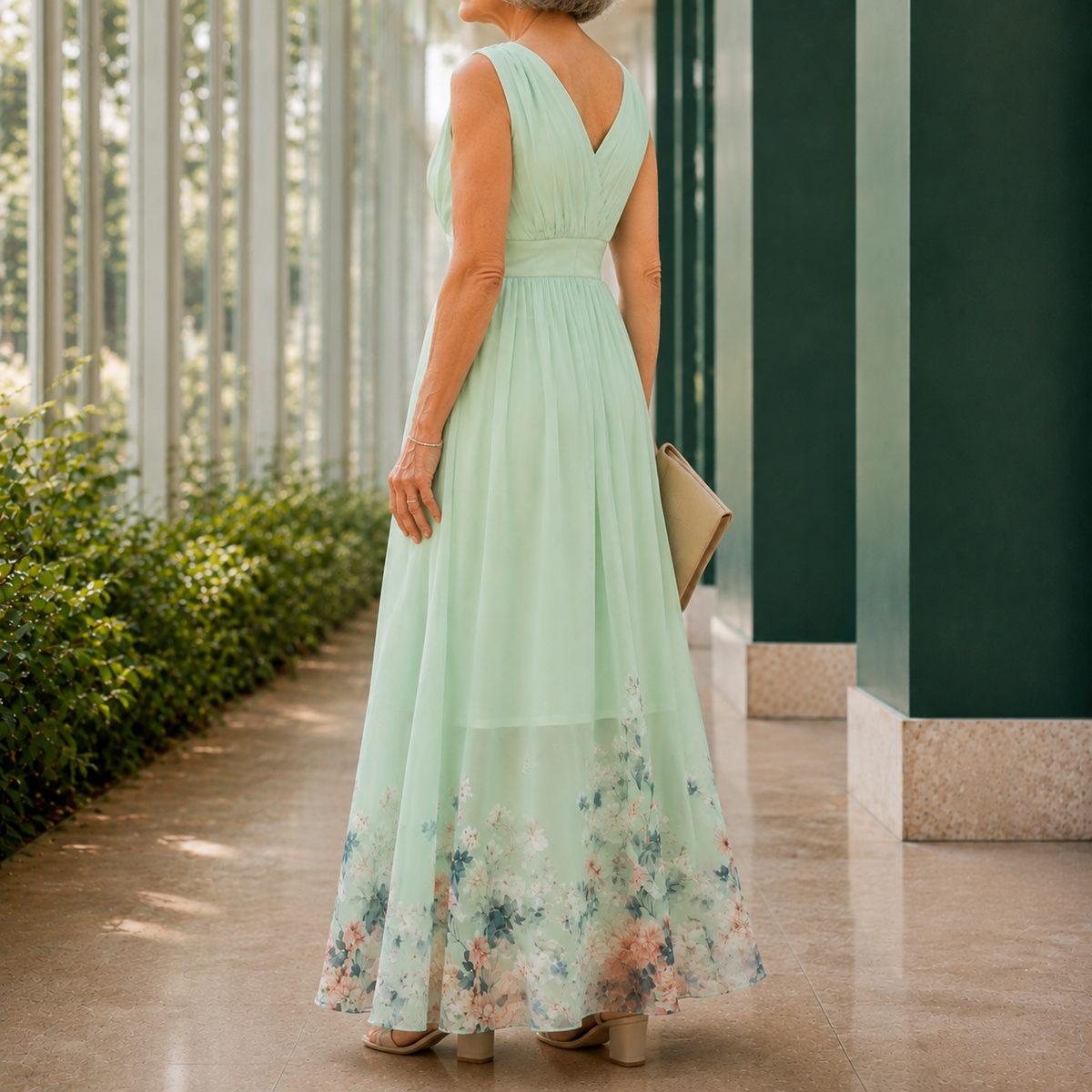 Fleur-Faye Floral Maxi Dress - Sleeveless Women's Dress