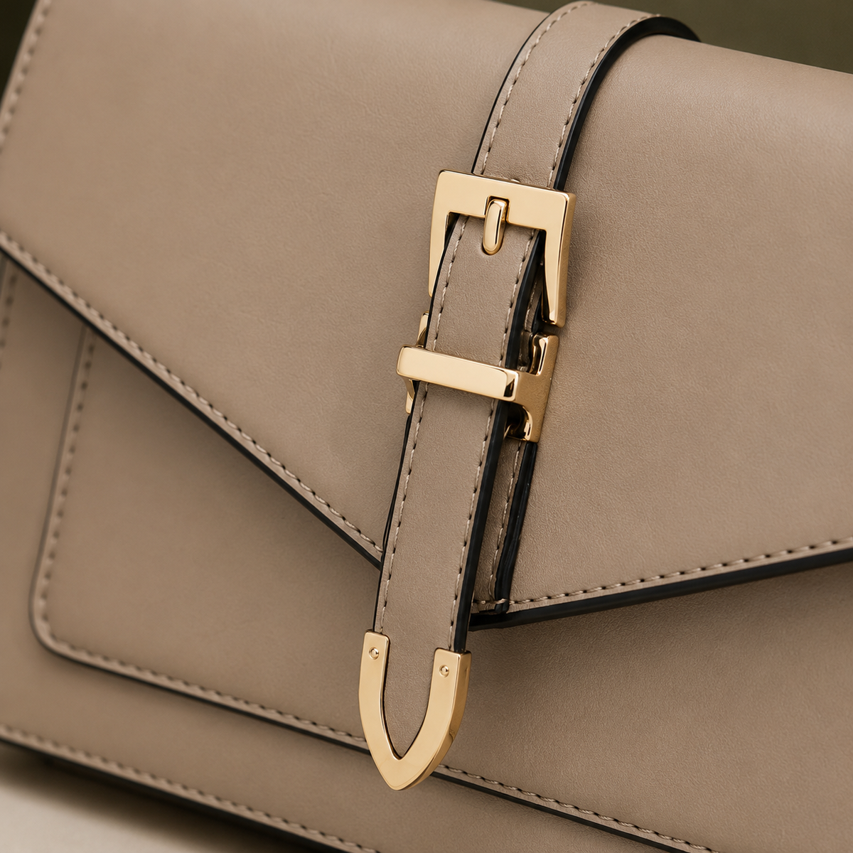 Savoia Buckle Satchel - Leather Look Women's Handbag