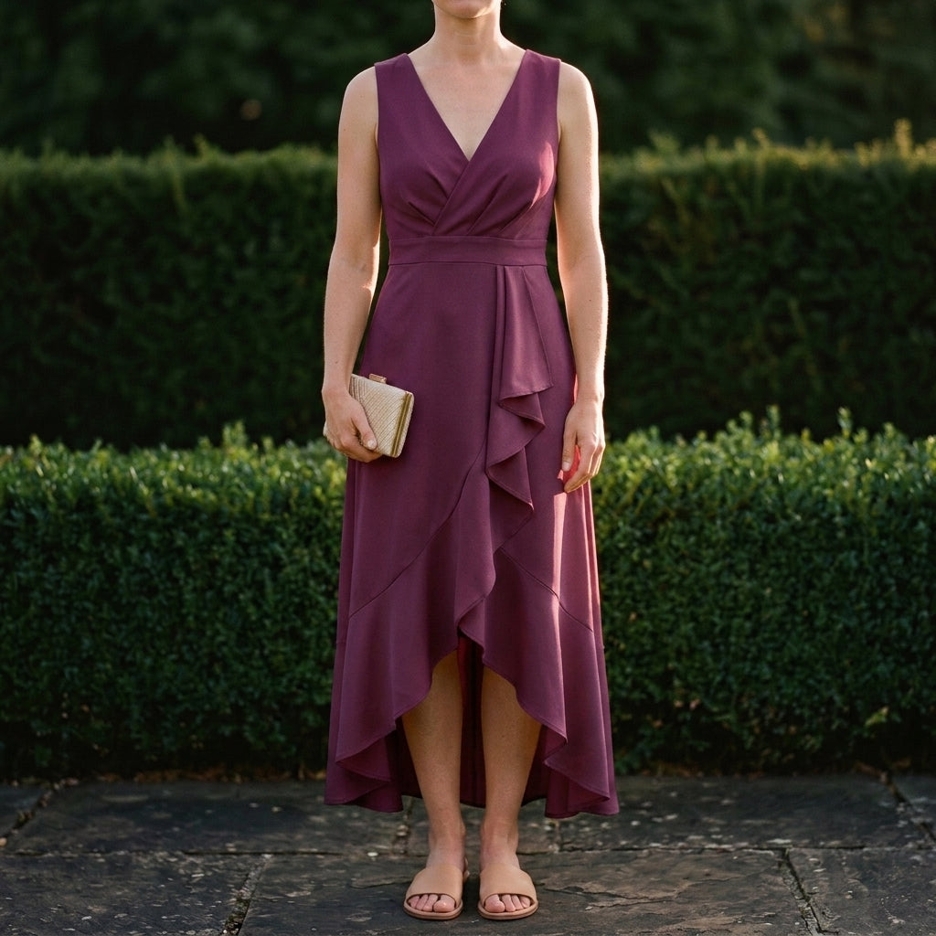 Willa Wrap Dress - Women's Sleeveless Asymmetric Maxi Dress