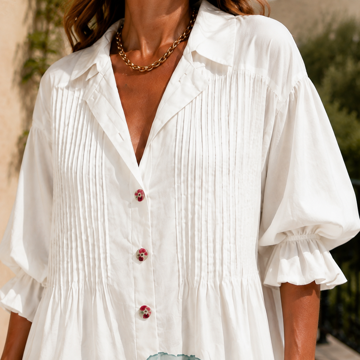 Yvette-Eve Button Front Dress - Women's Maxi Shirt Dress