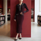Long Skirt Burgundy