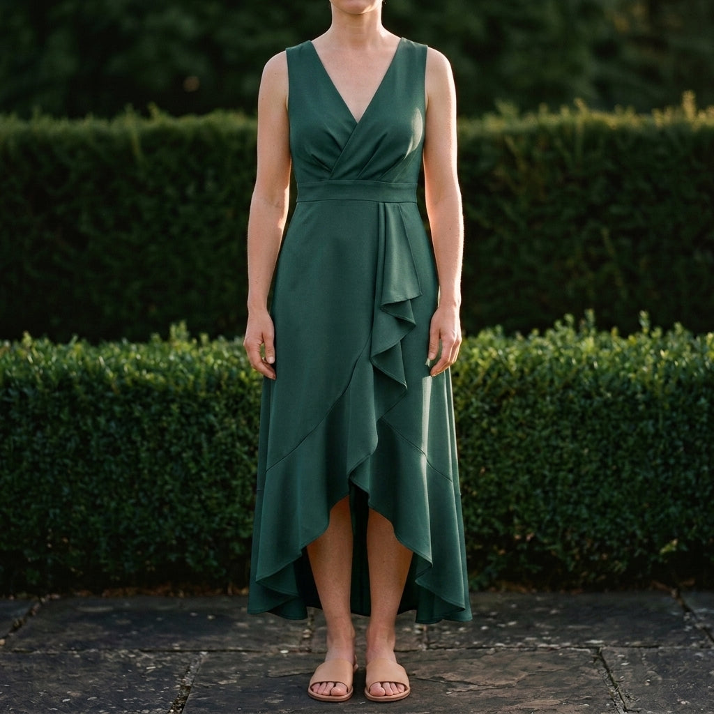 Willa Wrap Dress - Women's Sleeveless Asymmetric Maxi Dress