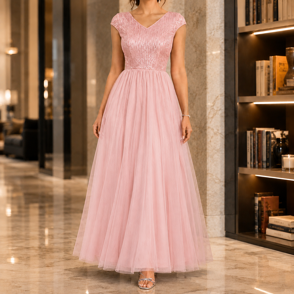 Francesca-Faye Sequin Maxi Dress - Women's Party Dress