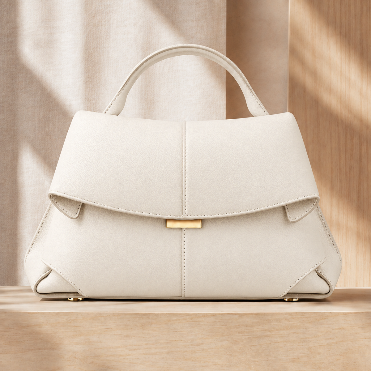 Matera Sculpted Handbag - Calf Leather Women's Top Handle