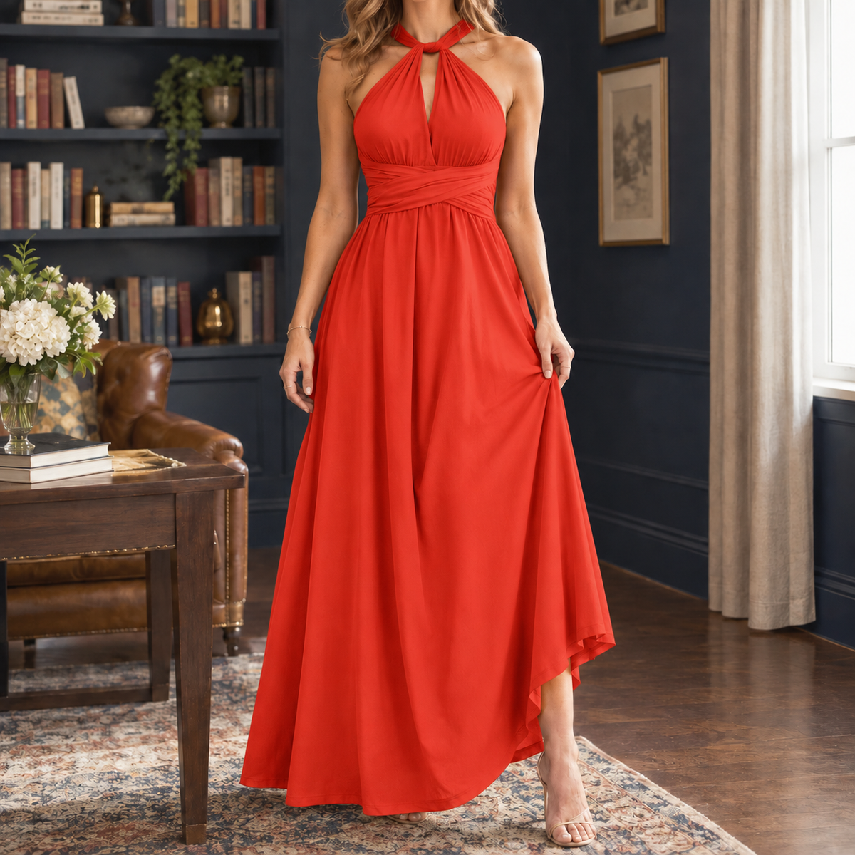 Emmeline-Jade Convertible Maxi Dress - Women's Multiway
