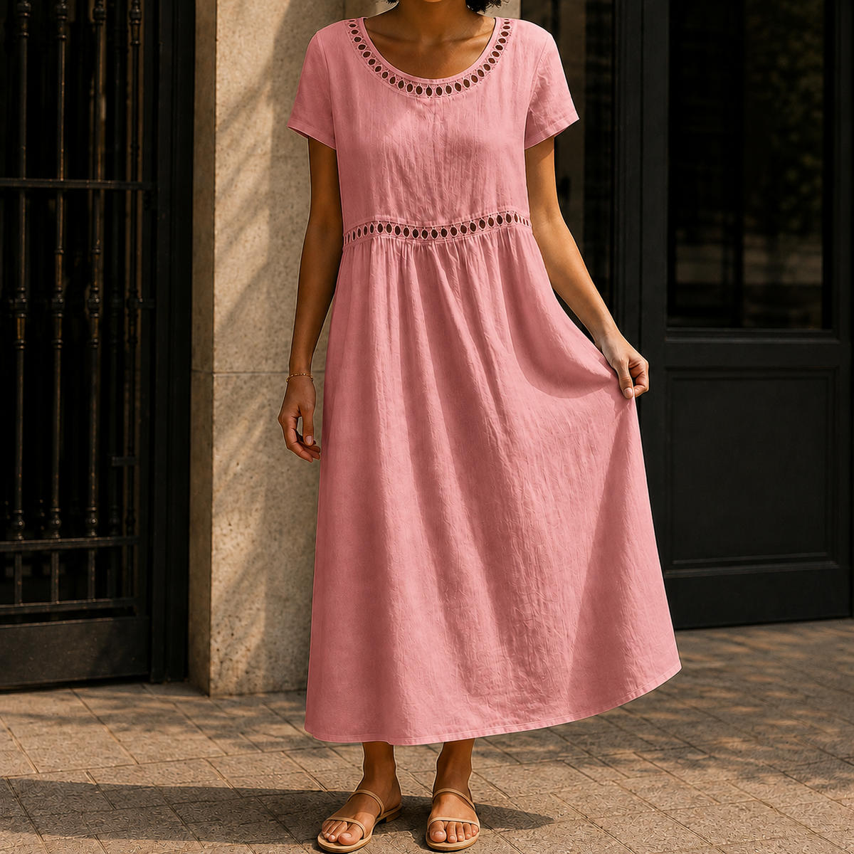 Valentina-Claire Empire Dress - Women's Midi Dress