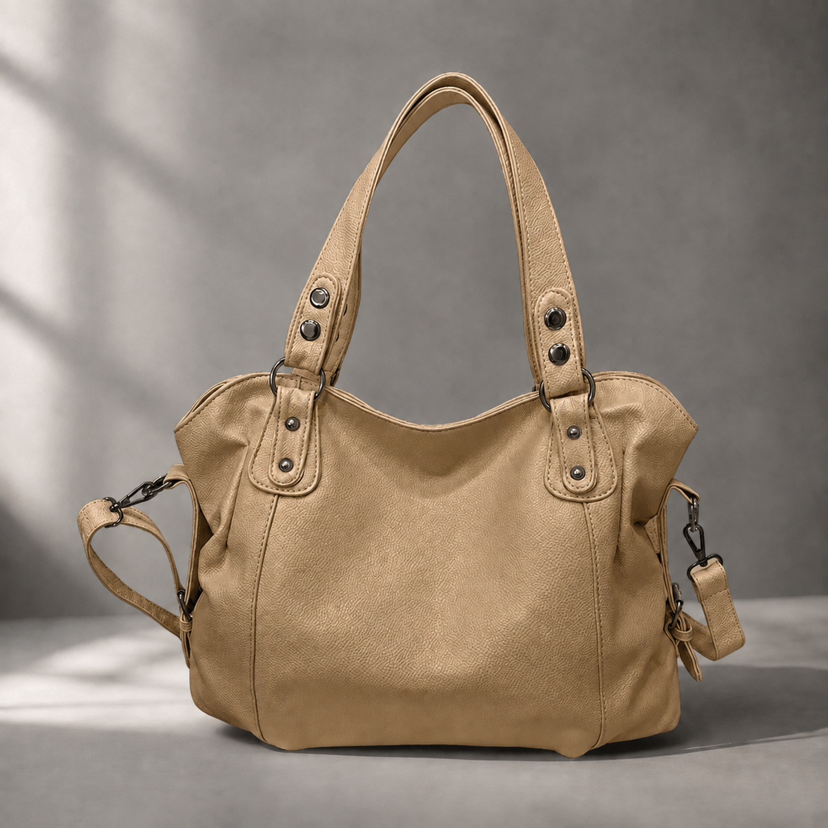 Marconi Rivet Hobo Bag - Women's Crossbody Shoulder Bag