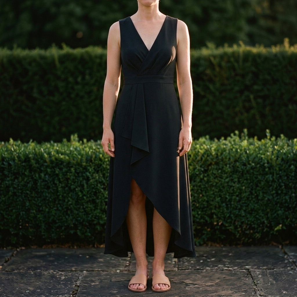 Willa Wrap Dress - Women's Sleeveless Asymmetric Maxi Dress