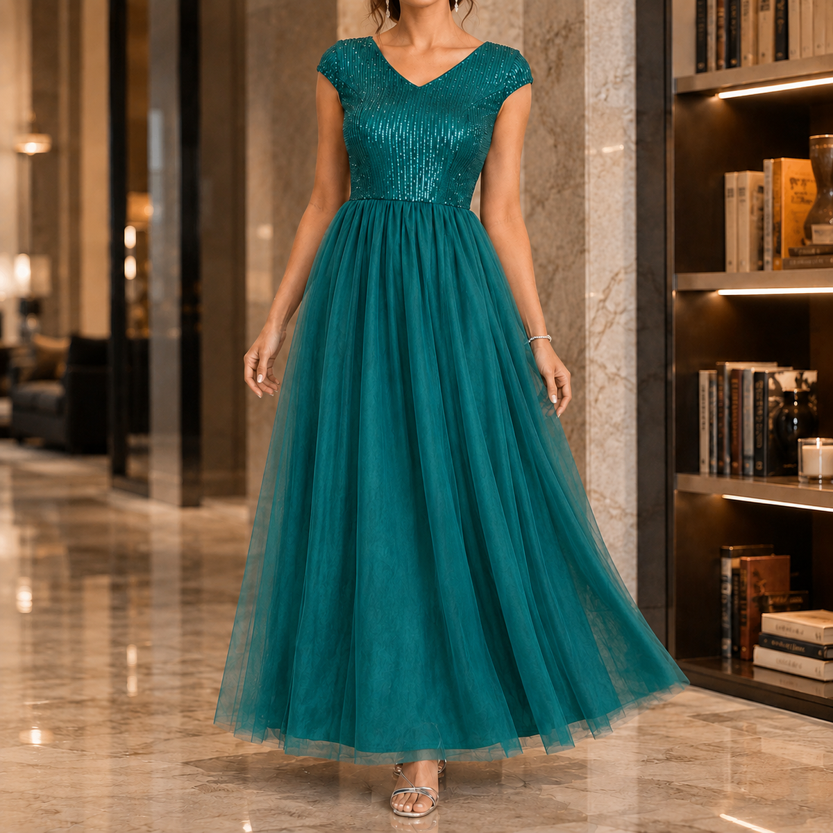 Francesca-Faye Sequin Maxi Dress - Women's Party Dress