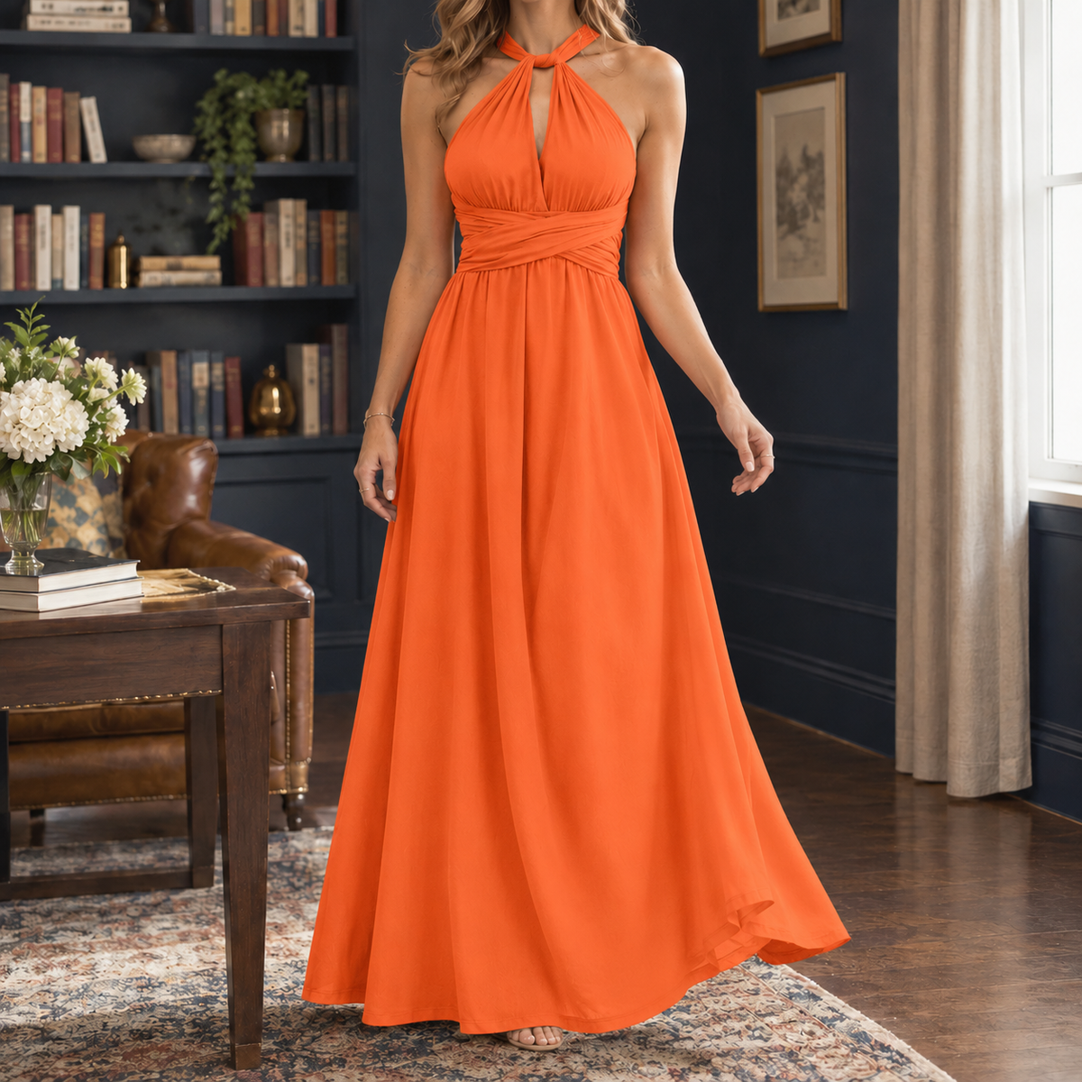 Emmeline-Jade Convertible Maxi Dress - Women's Multiway