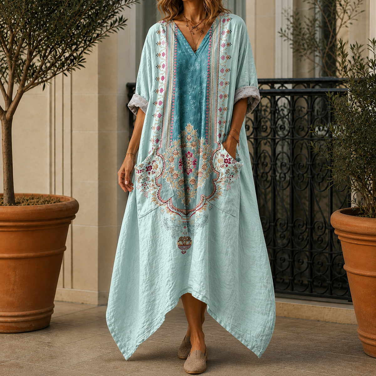 Cosima-Louise Balloon Hem Dress - Women's Pocket Dress