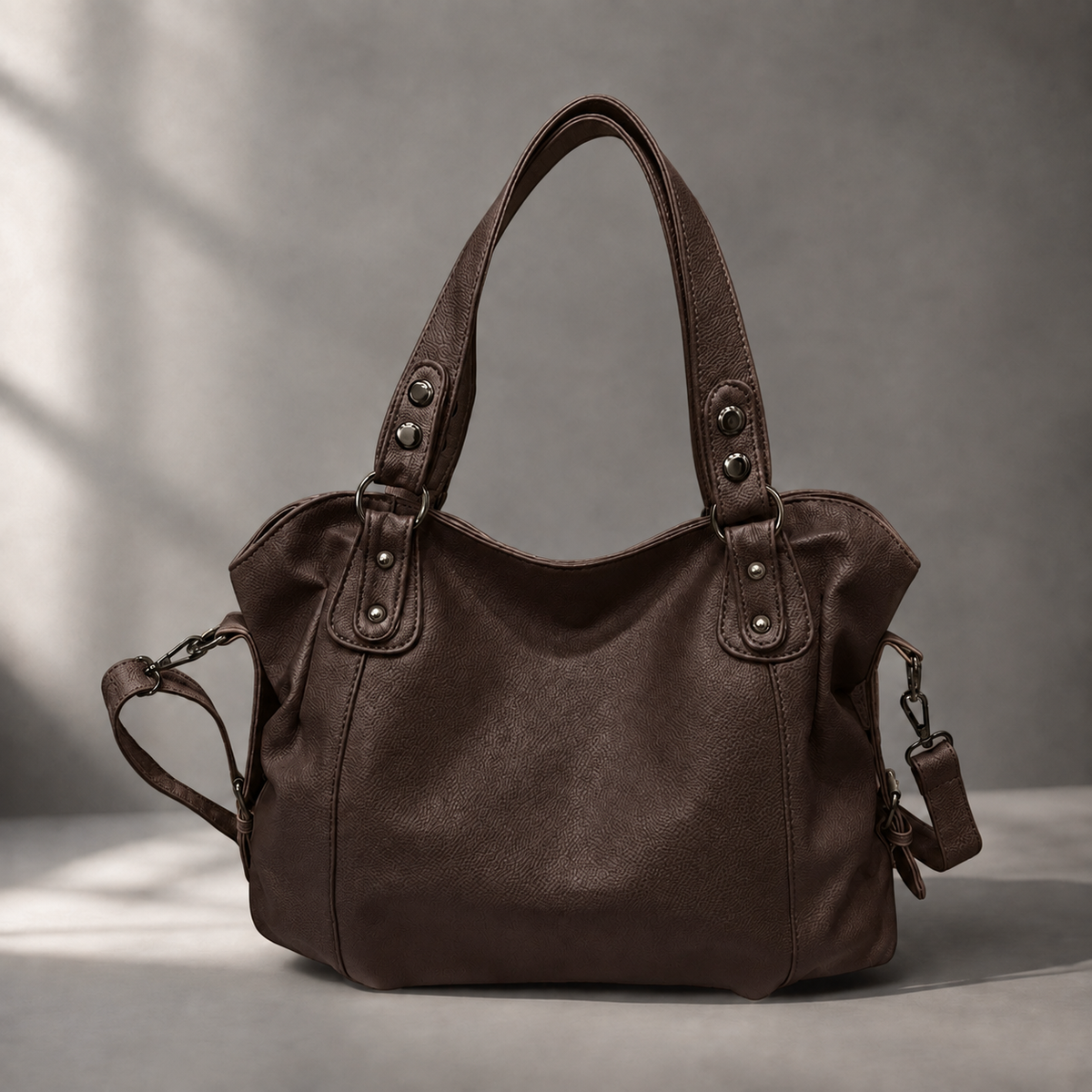 Marconi Rivet Hobo Bag - Women's Crossbody Shoulder Bag
