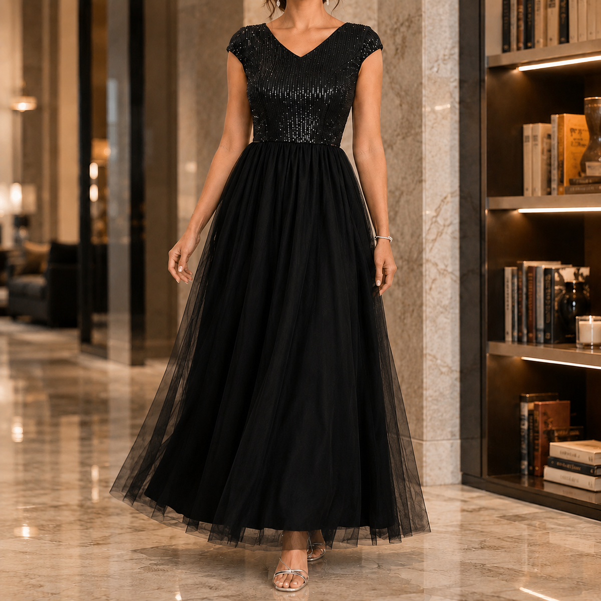 Francesca-Faye Sequin Maxi Dress - Women's Party Dress