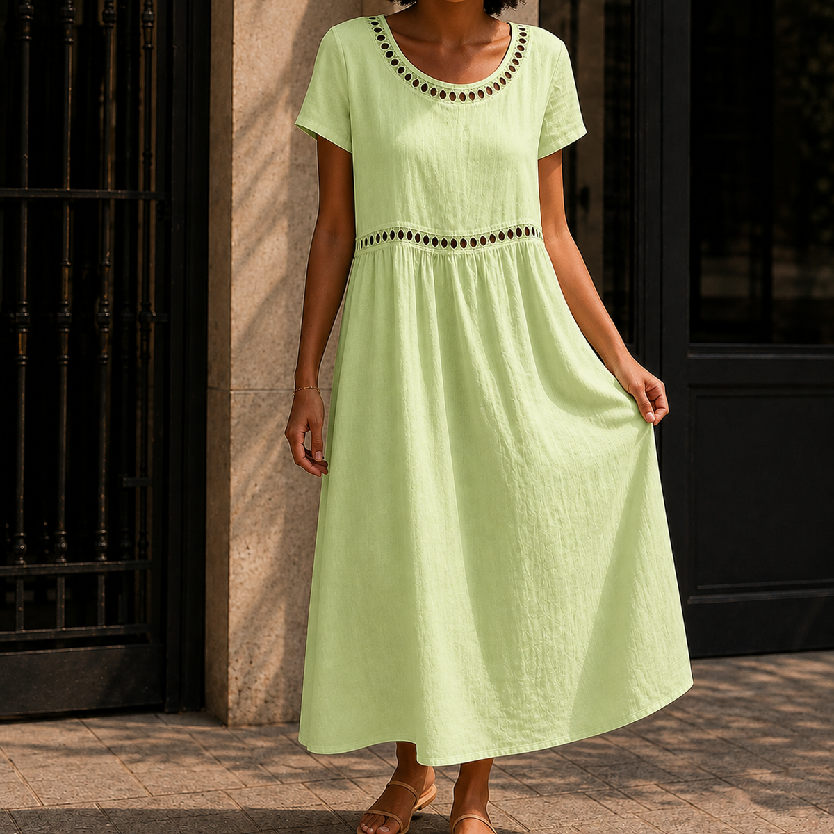 Valentina-Claire Empire Dress - Women's Midi Dress