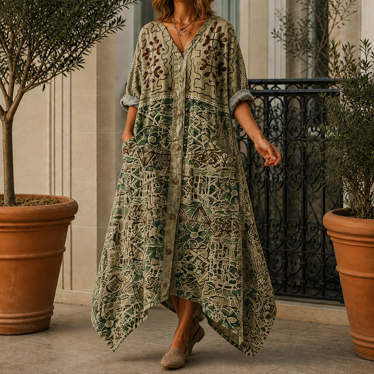 Cosima-Louise Balloon Hem Dress - Women's Pocket Dress
