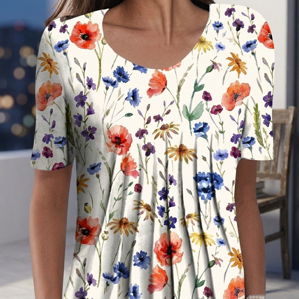 Celeste Gathered Dress - Women's Cotton Day Dress