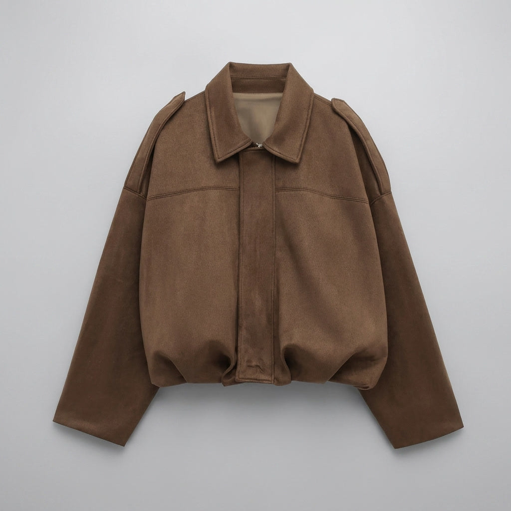 Renna Suede Bomber Jacket - Men's Cropped Bomber