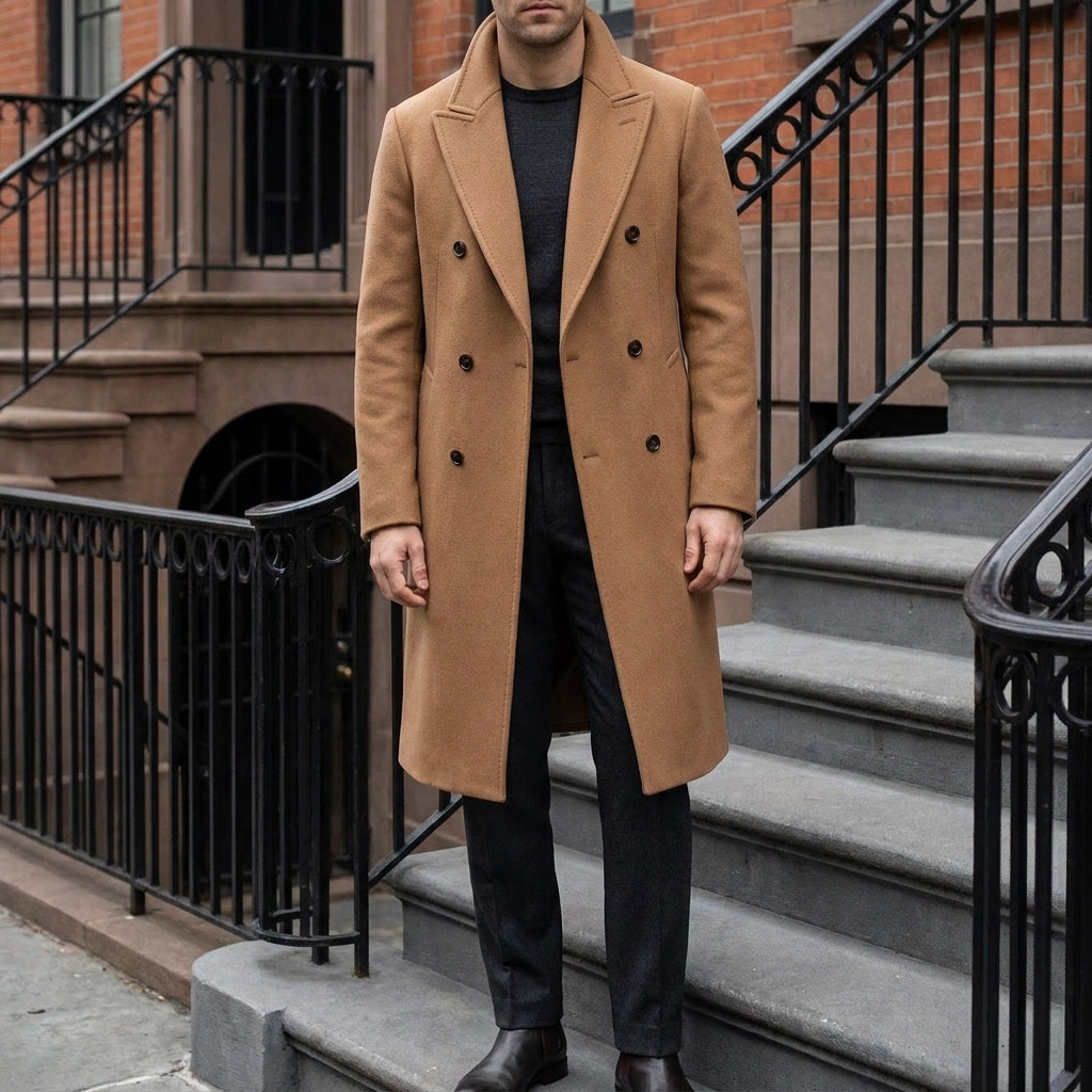 Rothwell Wool Overcoat - Men's Double Breasted Coat