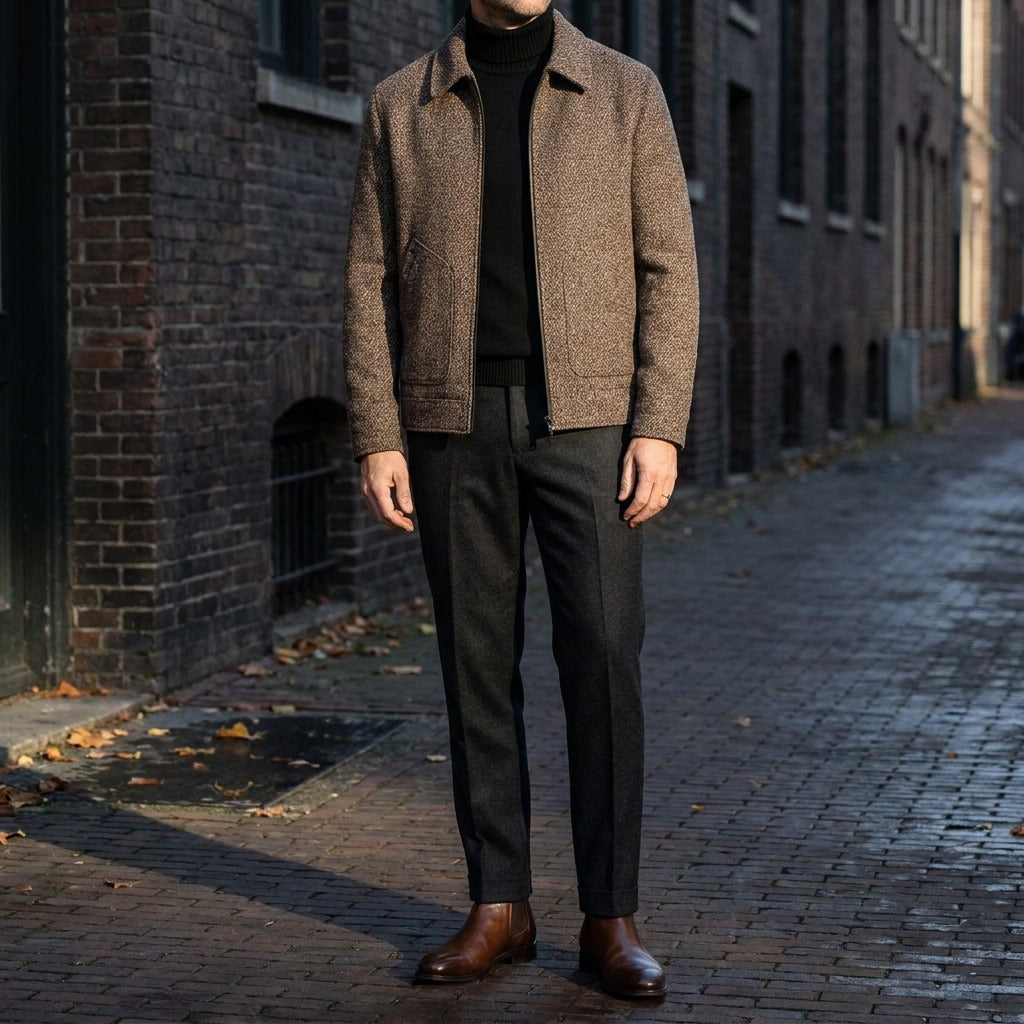 Albany Knit Wool Jacket - Men's Zip Up Wool Jacket