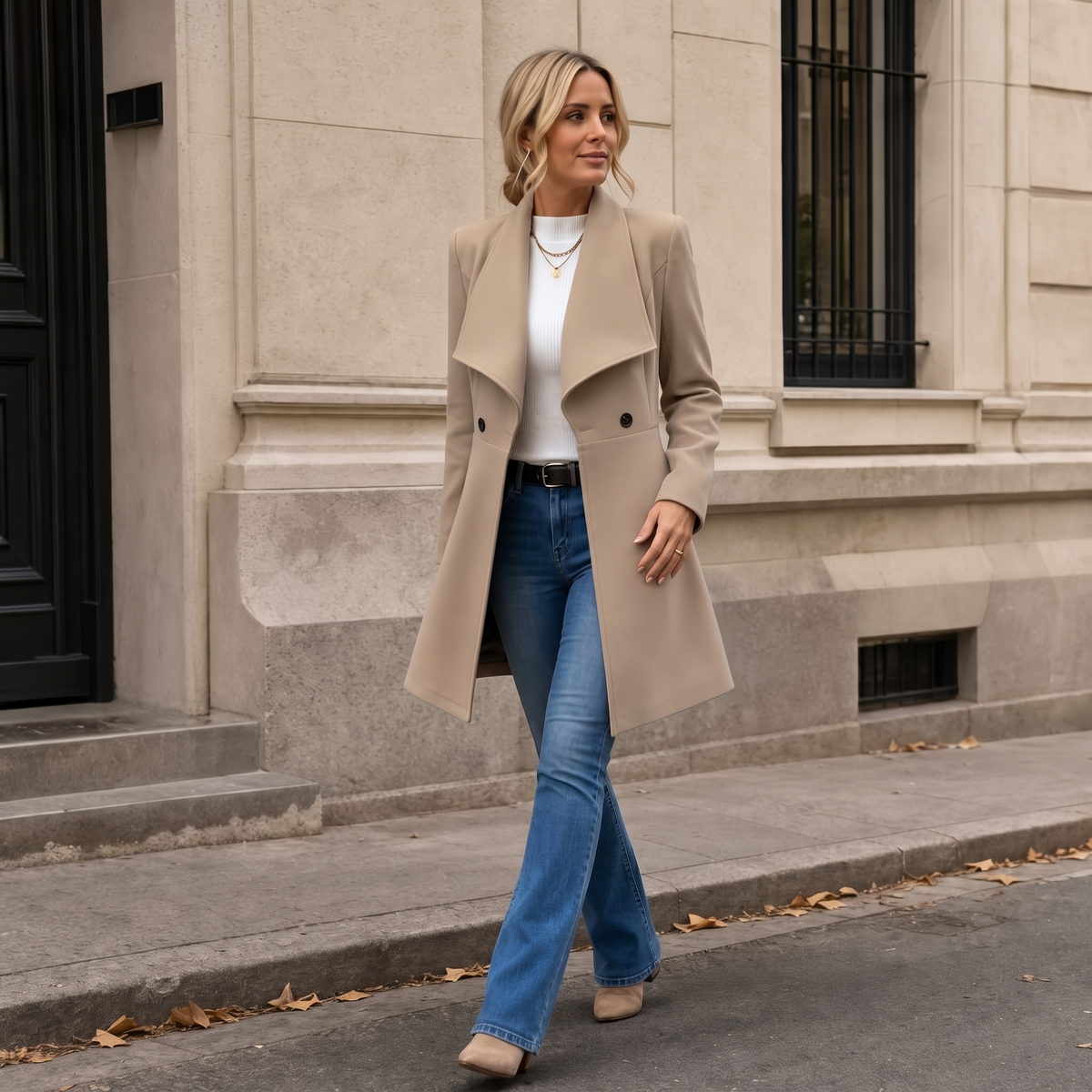 Elowen A Line Overcoat - Women's Double Breasted Coat