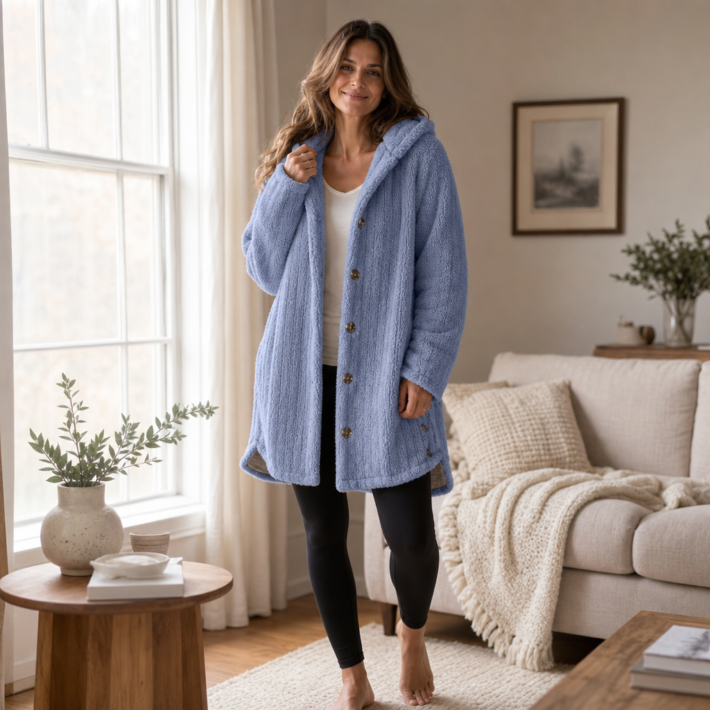 Wearbella Hooded Chunky Knit Cardigan - Women's Button-Up
