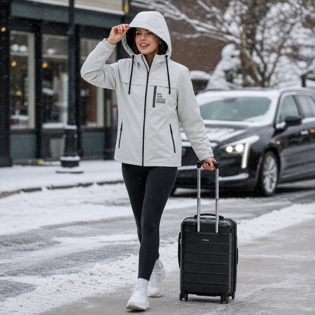 Trailhaven Windbreaker - Fleece-Lined Women's Hooded Jacket