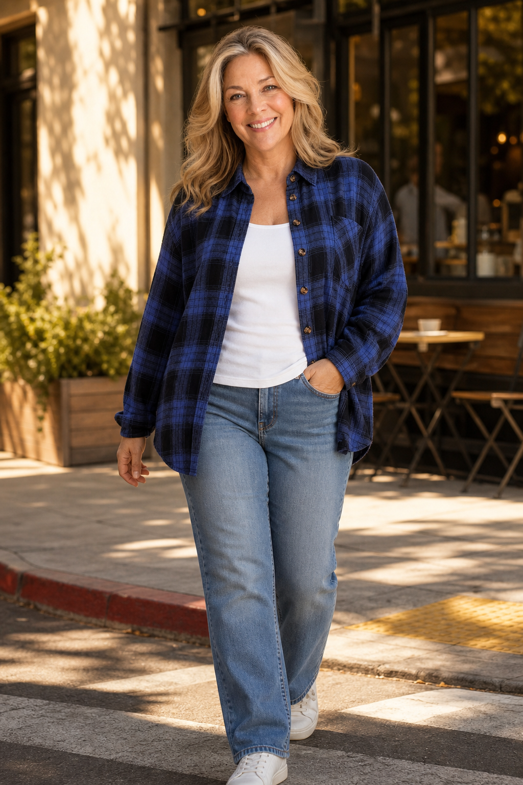 Overshirt & Co Buffalo Plaid Shacket - Women's Oversized