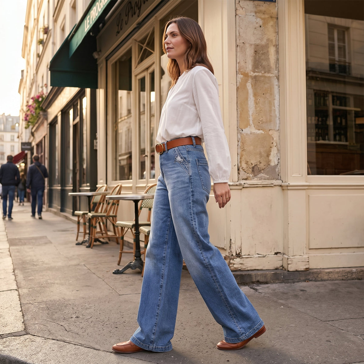 Luvenza Vintage Flare Jeans - Wide Leg Women's Jeans