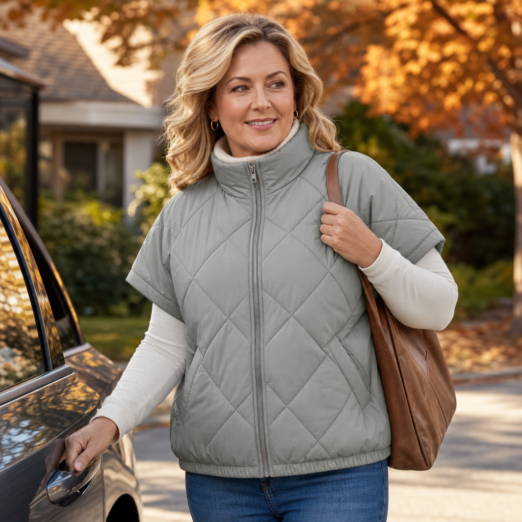 Quilta Diamond-Quilted Gilet - Relaxed Fit Women's Vest