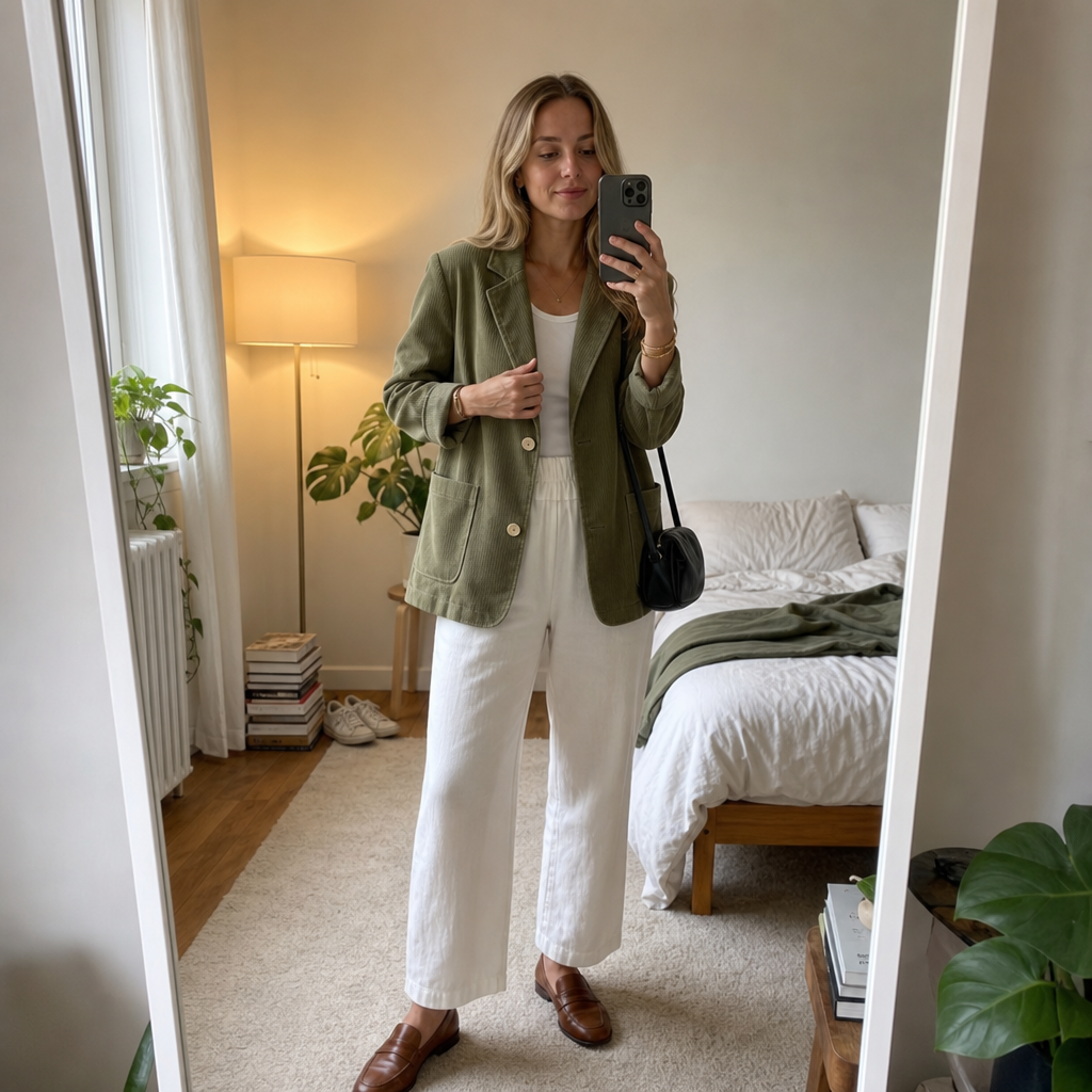 Corduraine Corduroy Blazer - Notch Collar Women's Blazer