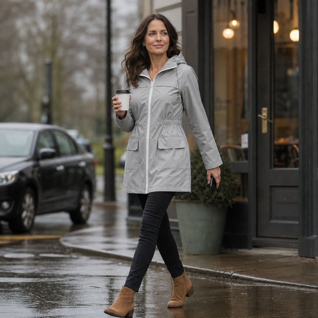 Rainelle Rain Jacket - Fitted Water-Resistant Women's Coat