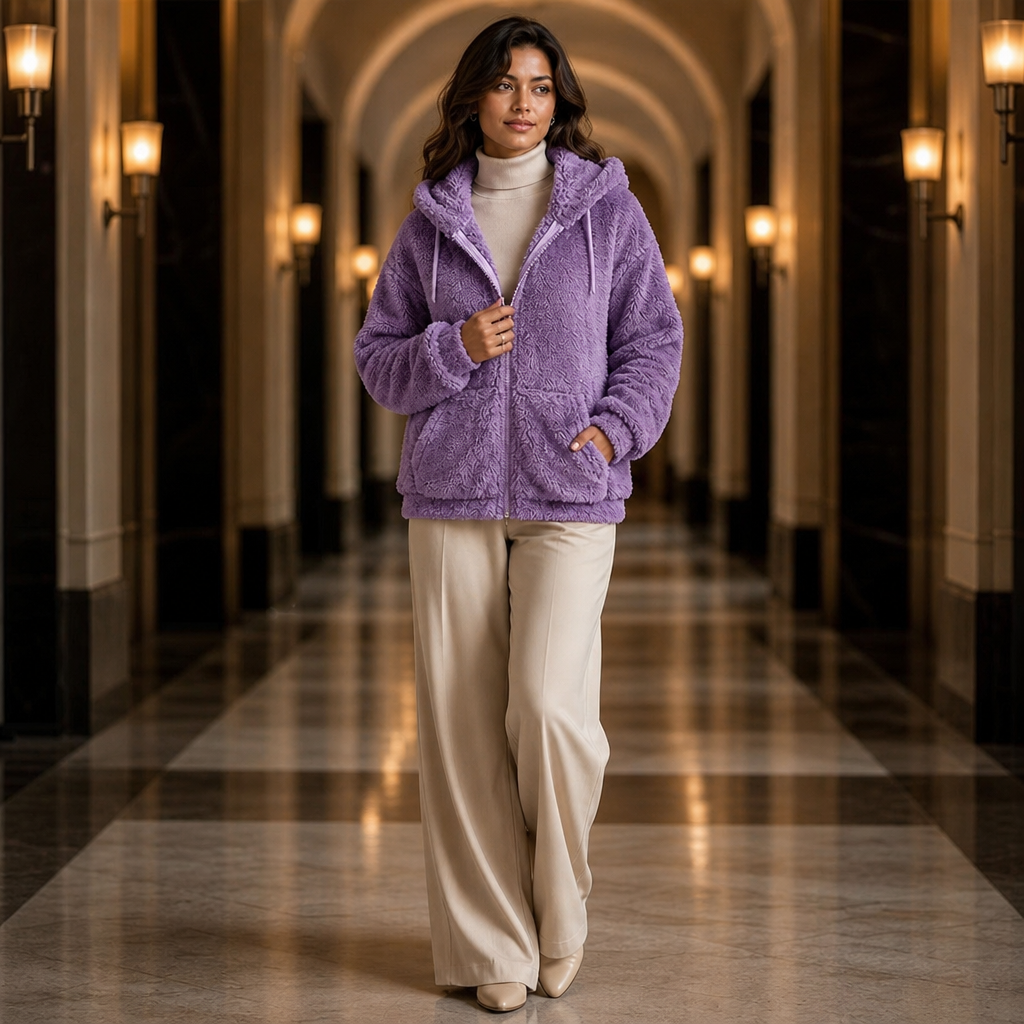 Cloudhug Hooded Plush Zip-Up Jacket - Women's Fleece Jacket