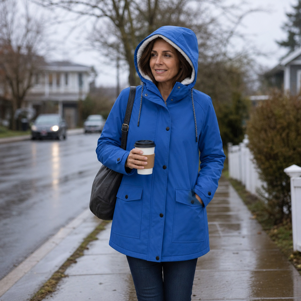 Windloft Plush-Lined Jacket - Hooded Women's Rain Coat