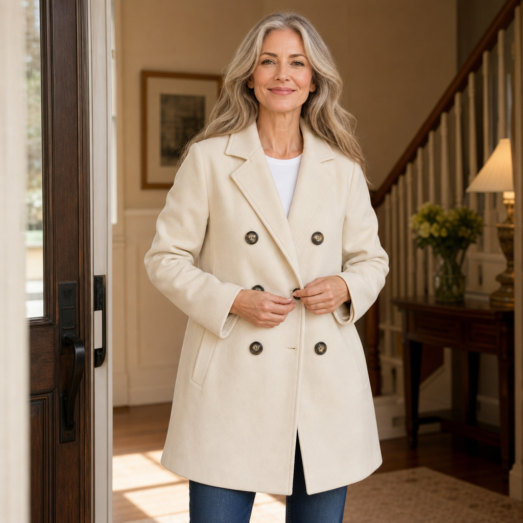 Wearbella Double-Breasted Coat - Women's Longline Work Coat