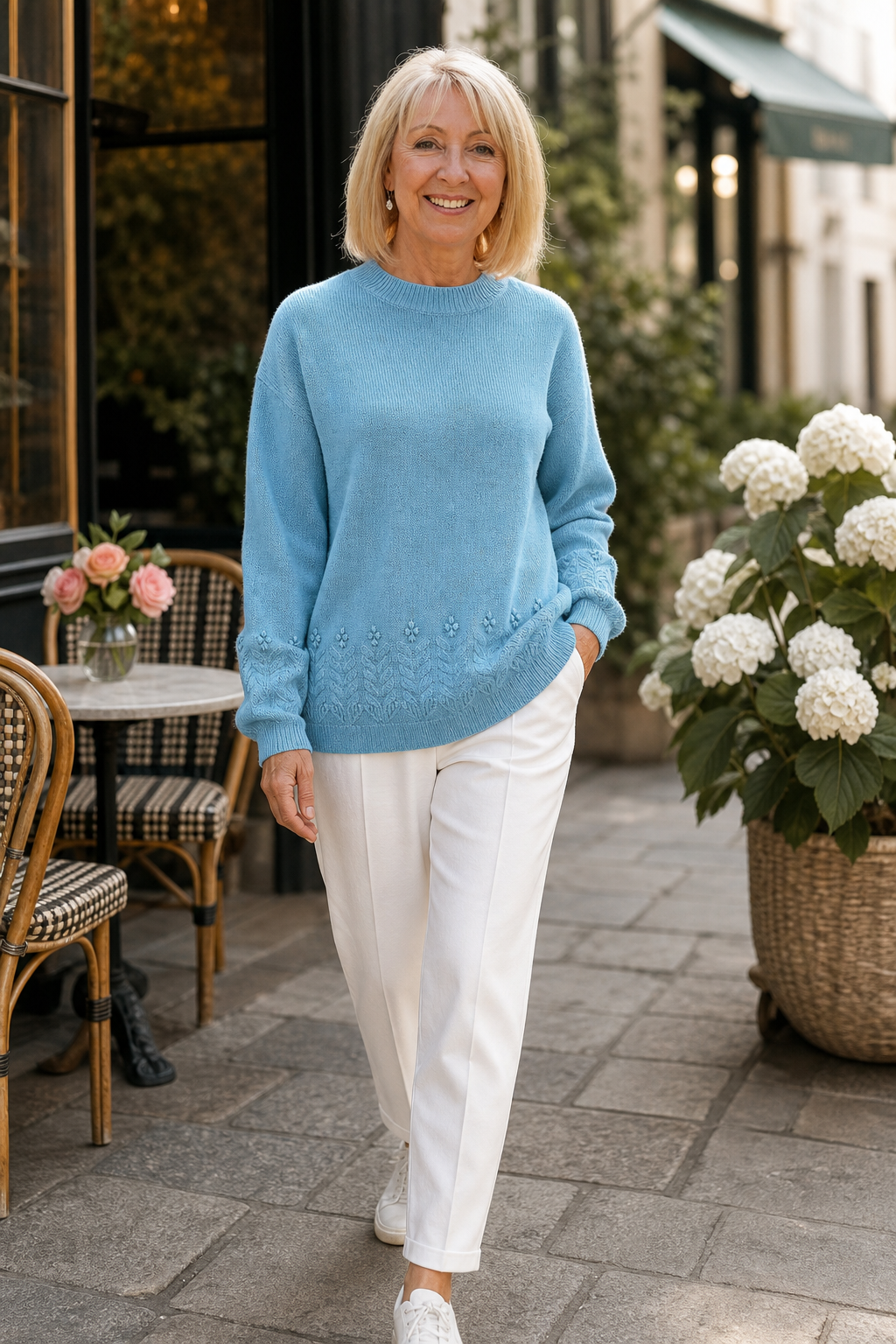 Cablesse Cable Knit Sweater - Women's Crew Neck Jumper
