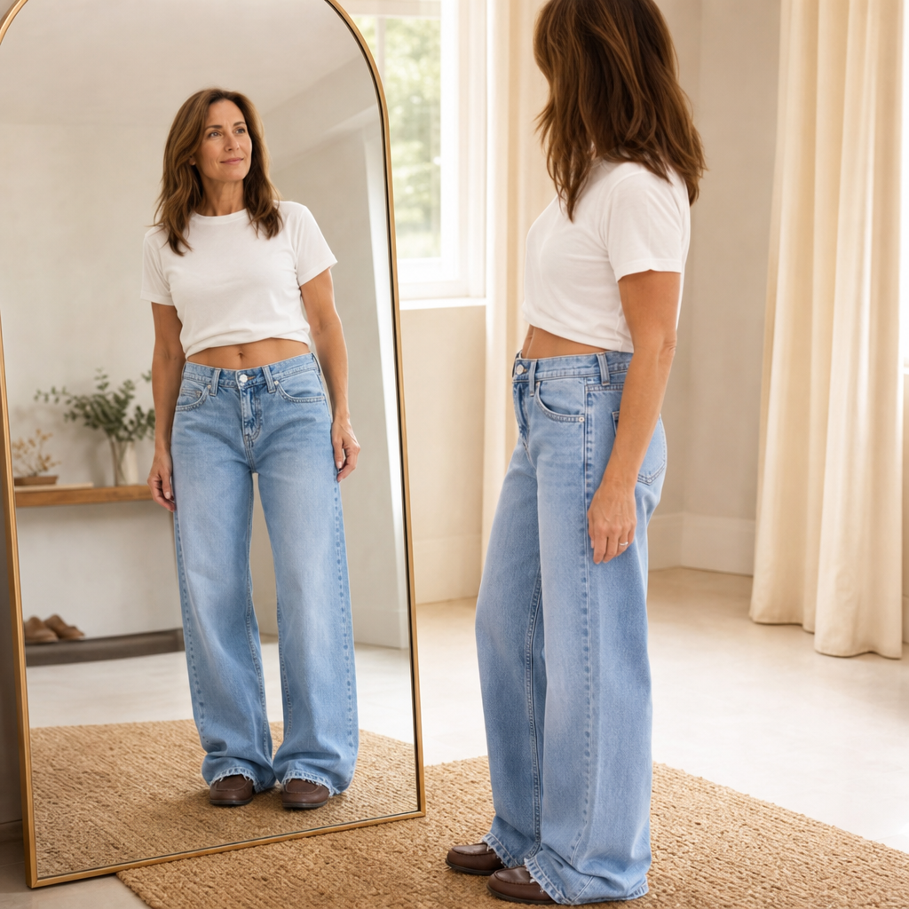 Vellarya Wide Leg Jeans - High Rise Women's Stretch Jeans