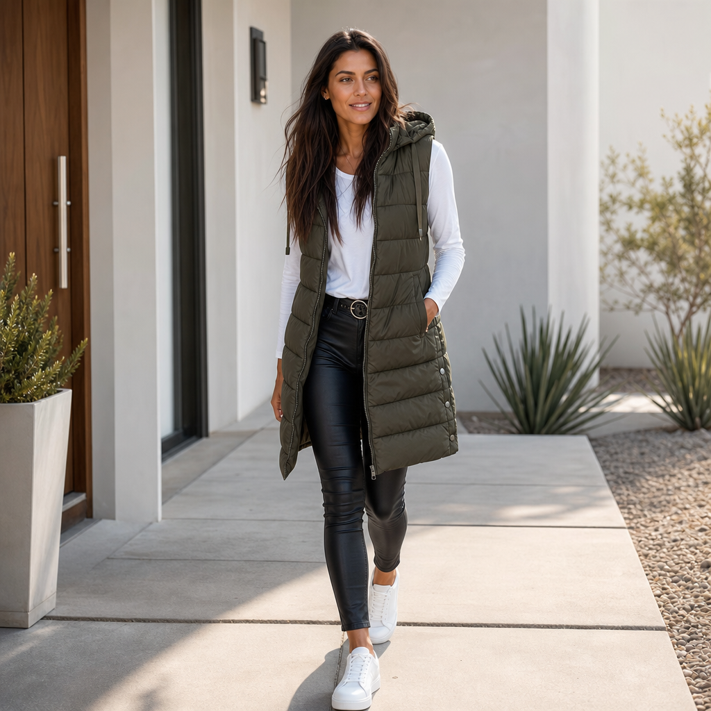 Wearbella Longline Puffer Vest - Women's Zip Up Gilet