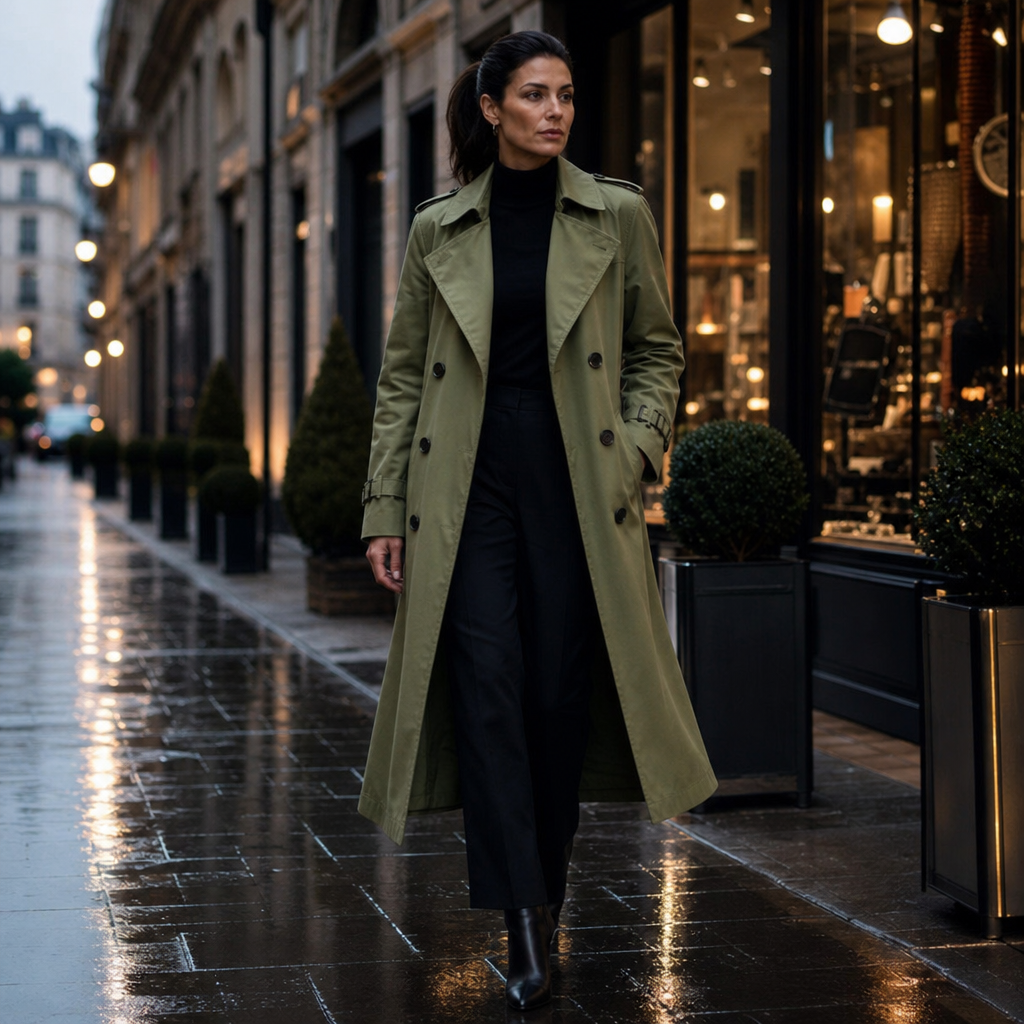 Mayfield Long Trench Coat - Women's Double-Breasted Coat