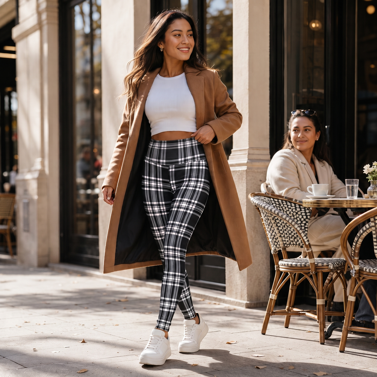 Wearbella Plaid Thermal Leggings - Women's Lined Leggings