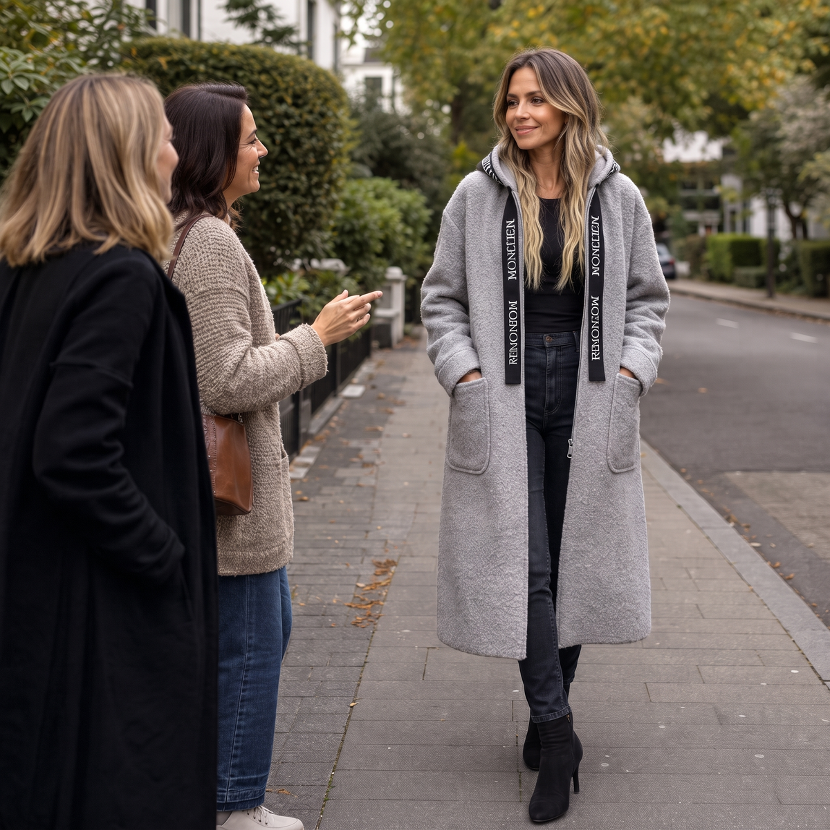 Wearbella Hooded Long Coat - Zip Front Women's Coat