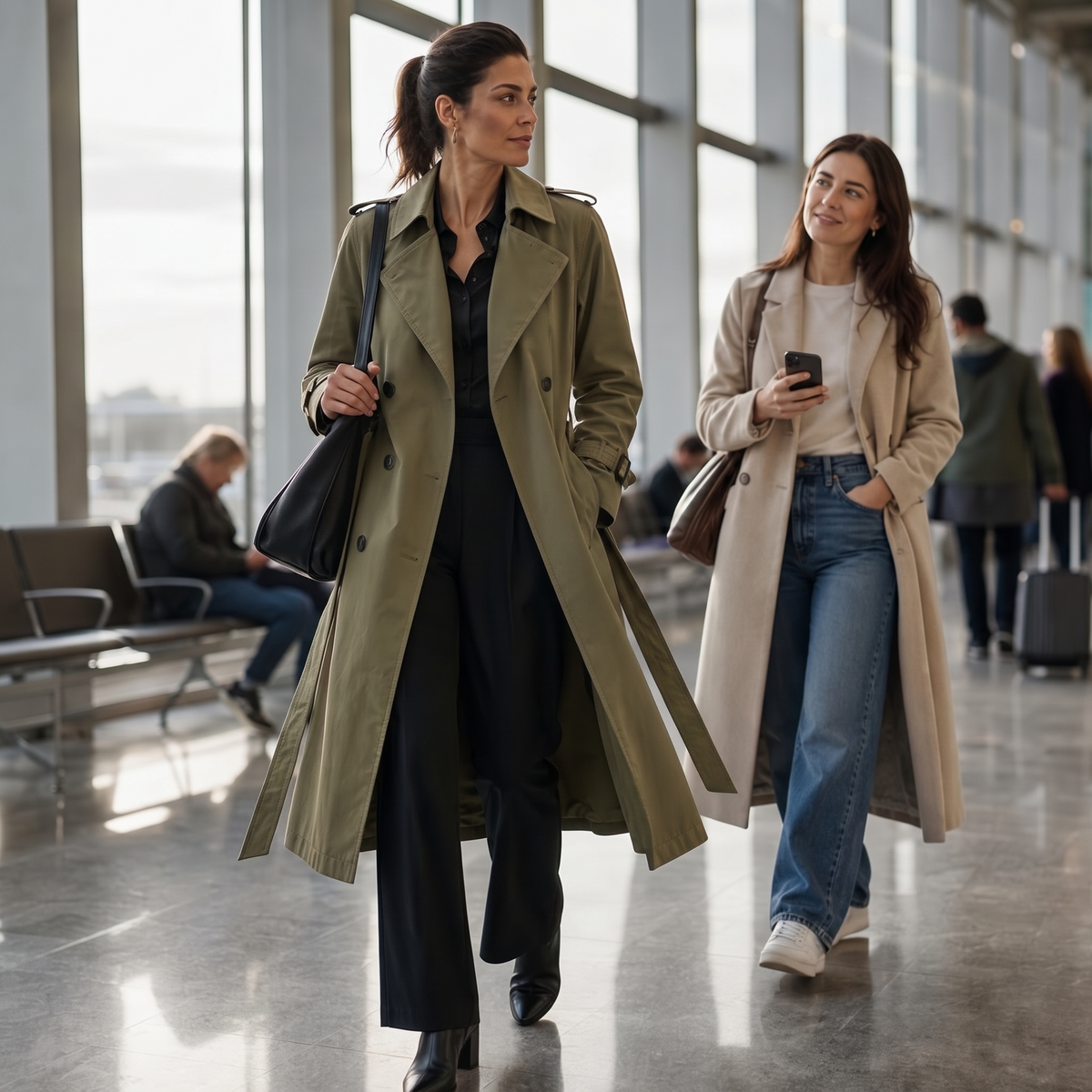 Mayfield Long Trench Coat - Women's Double-Breasted Coat