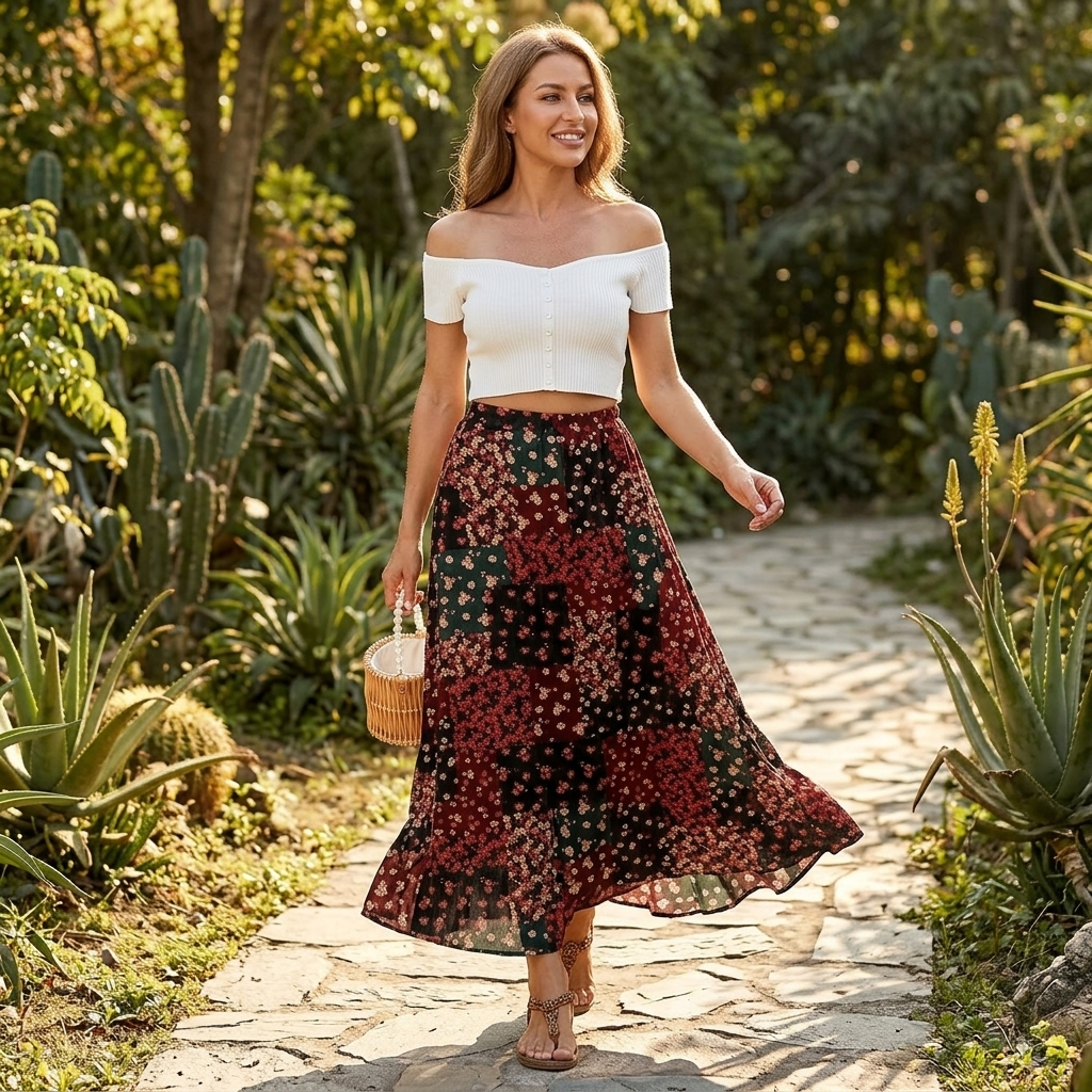 Floressa Chiffon Maxi Skirt - Women's Pleated Maxi Skirt